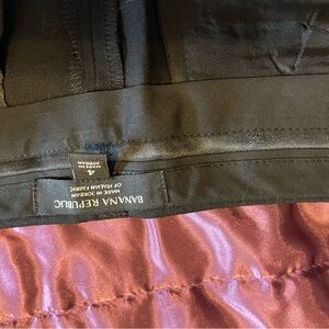 Banana Republic Black and Burgundy Satin Skirt